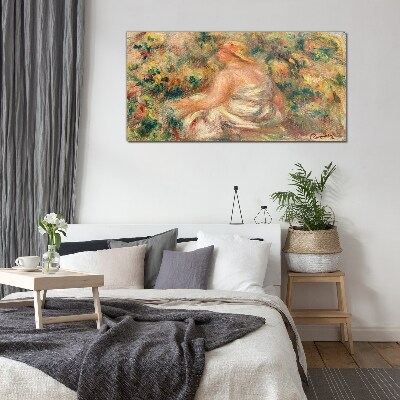 Summer moment in the garden Glass art print