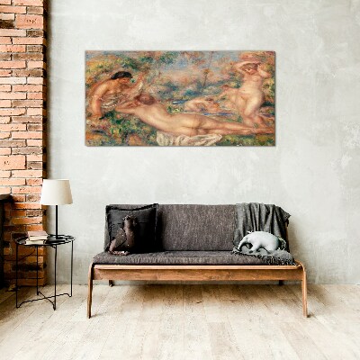 Summer moments in the garden Glass art print