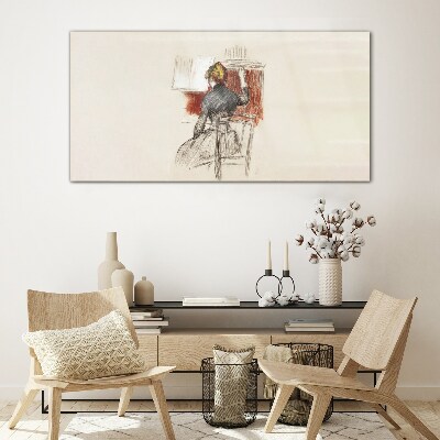 Music in silence Wall art on glass