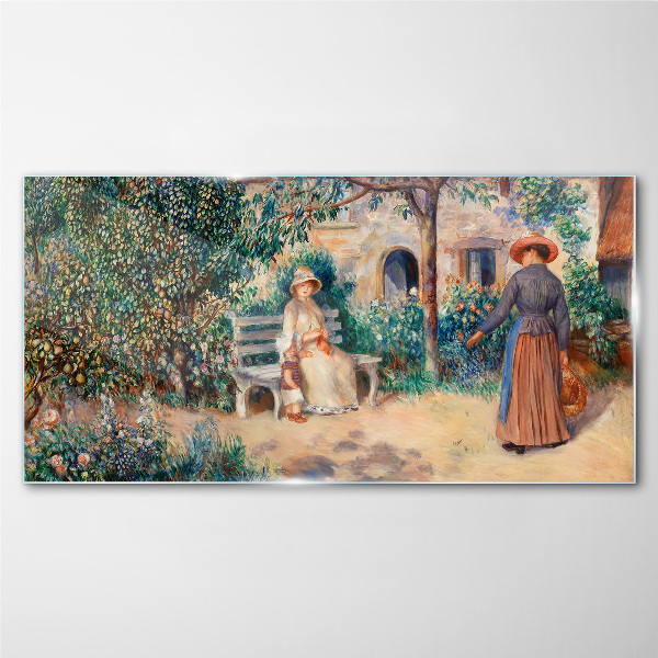 Summer Afternoon in the Garden Wall art on glass
