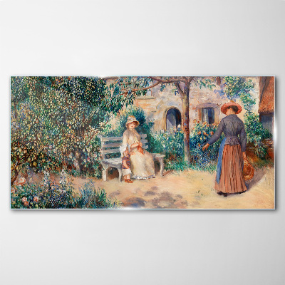 Summer Afternoon in the Garden Wall art on glass