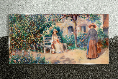 Summer Afternoon in the Garden Wall art on glass