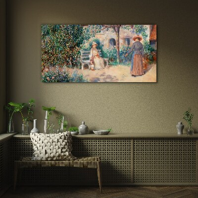 Summer Afternoon in the Garden Wall art on glass