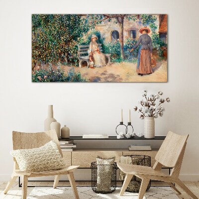 Summer Afternoon in the Garden Wall art on glass