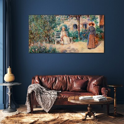 Summer Afternoon in the Garden Wall art on glass