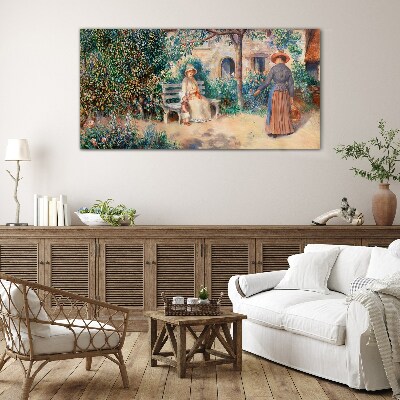 Summer Afternoon in the Garden Wall art on glass