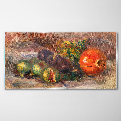 Still life with fruit Glass art print