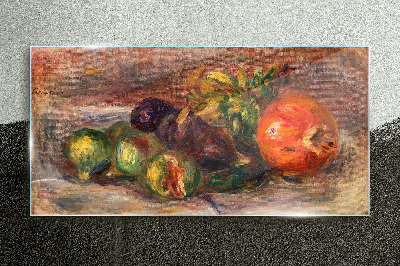 Still life with fruit Glass art print