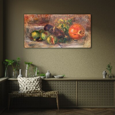 Still life with fruit Glass art print