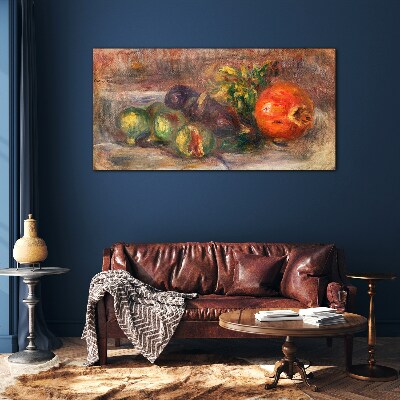 Still life with fruit Glass art print