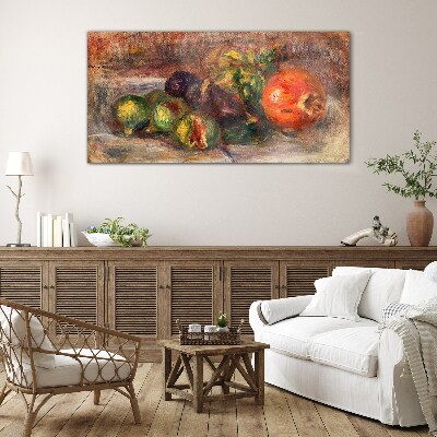 Still life with fruit Glass art print