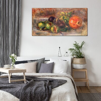 Still life with fruit Glass art print
