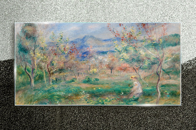 Spring landscape Wall art on glass