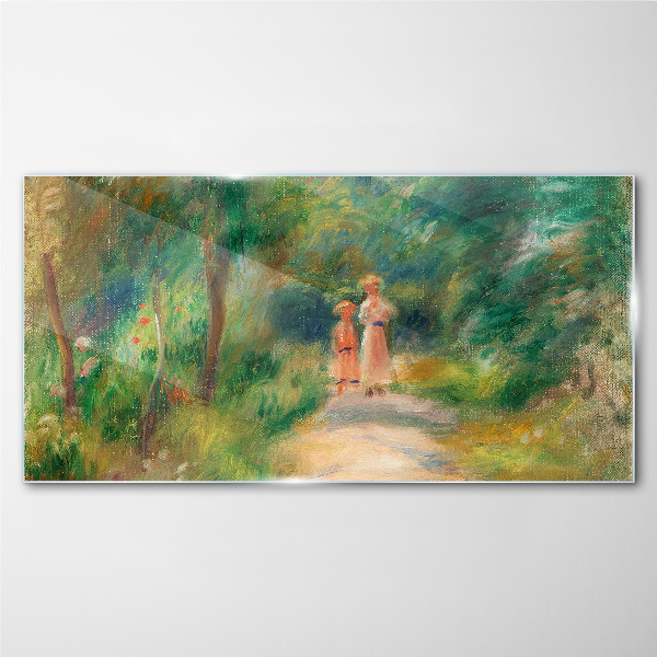 A walk in the green Glass art print
