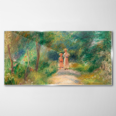 A walk in the green Glass art print