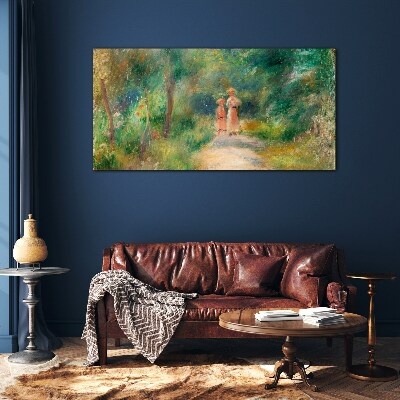 A walk in the green Glass art print