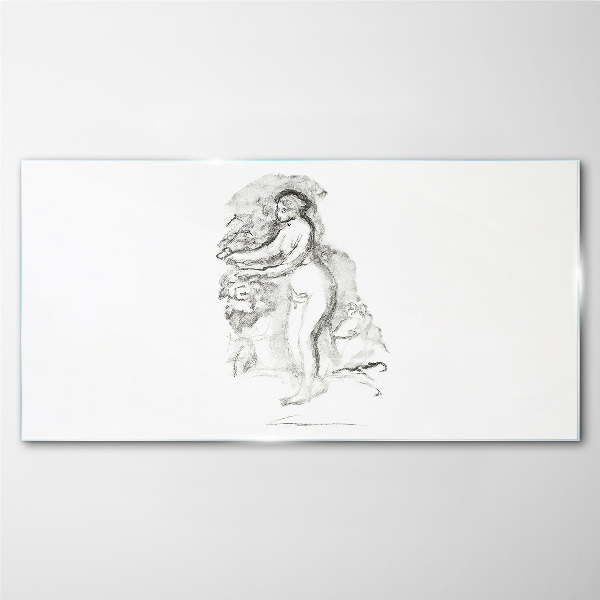 Figure in motion Glass art print
