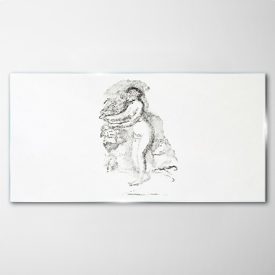 Figure in motion Glass art print