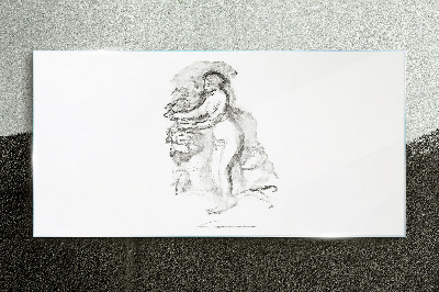 Figure in motion Glass art print