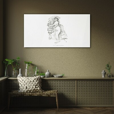 Figure in motion Glass art print