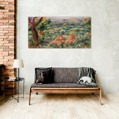Summer Afternoon in the Garden Glass art print