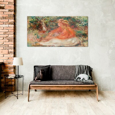 Soaking in the summer sun Wall art on glass