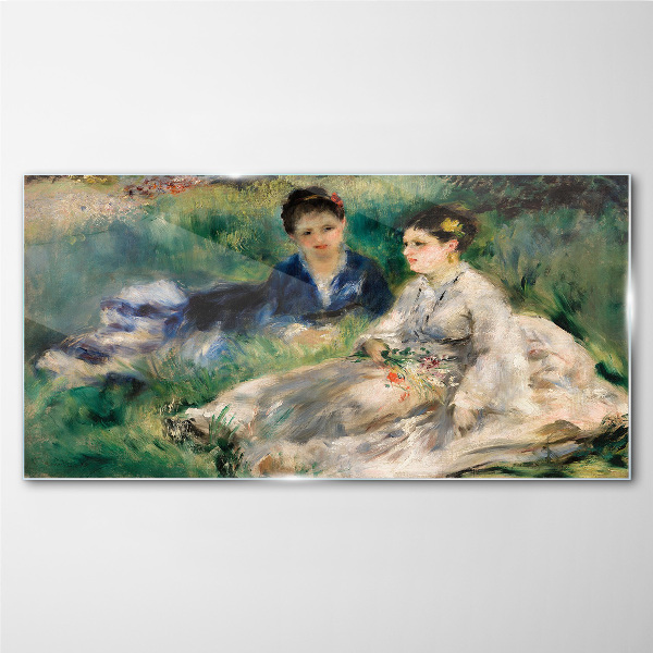 A walk in the green Glass art print