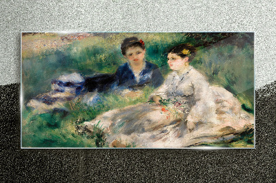 A walk in the green Glass art print
