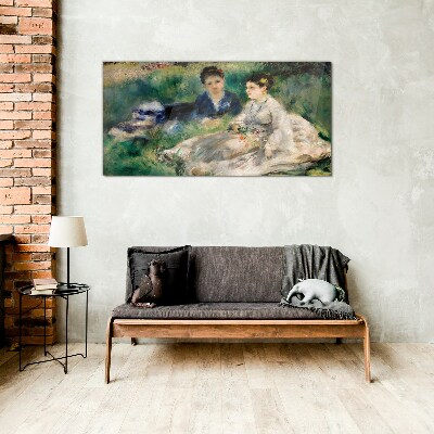 A walk in the green Glass art print