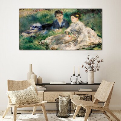 A walk in the green Glass art print