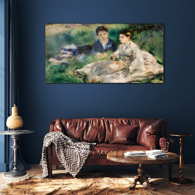 A walk in the green Glass art print