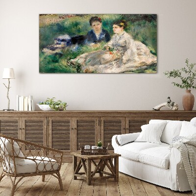 A walk in the green Glass art print