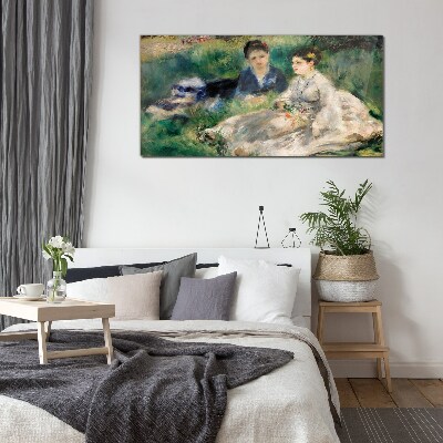 A walk in the green Glass art print
