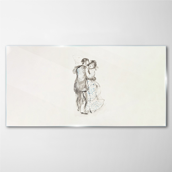 Dancing in the white light Wall art on glass