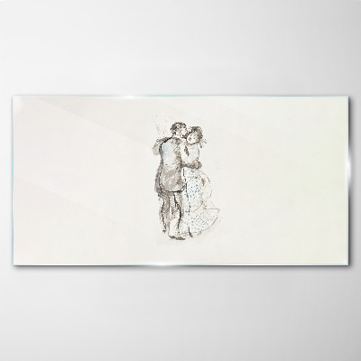 Dancing in the white light Wall art on glass