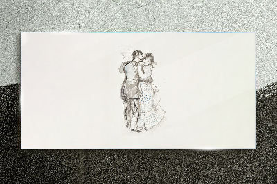 Dancing in the white light Wall art on glass