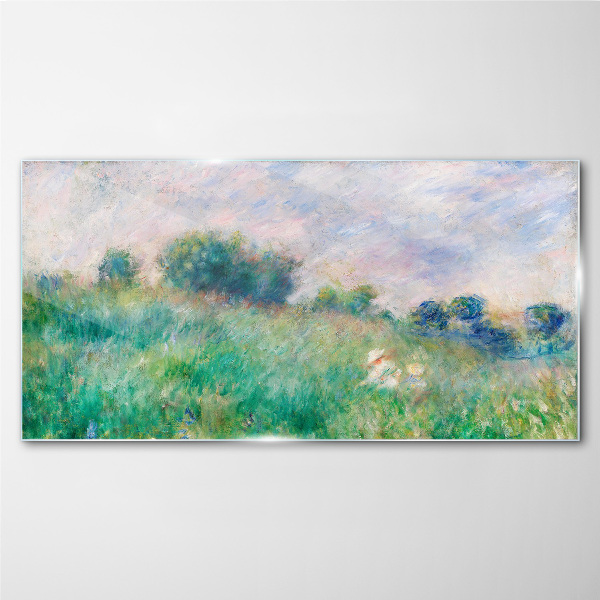 Meadow in the sun Wall art on glass