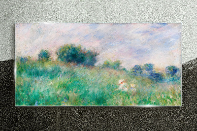 Meadow in the sun Wall art on glass