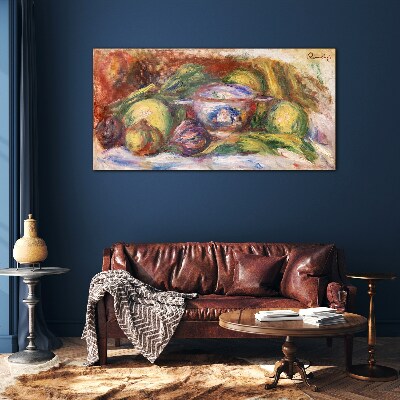 Still life with fruit Glass art print