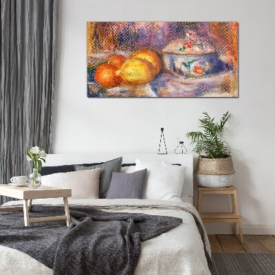 Still life with lemons Glass art print