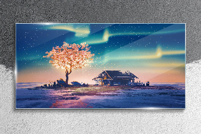 A magical evening under the stars Glass art print
