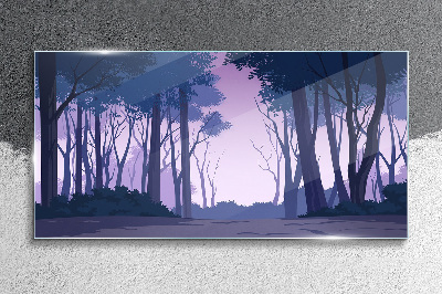 Enchanted Forest at Dusk Glass art print