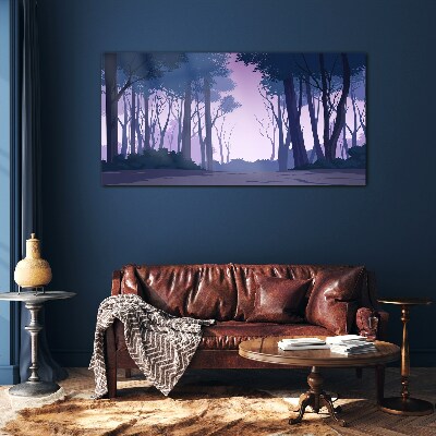 Enchanted Forest at Dusk Glass art print