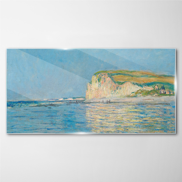 Seaside cliffs in daylight Wall art on glass