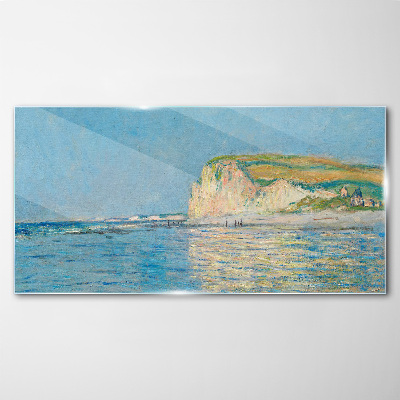 Seaside cliffs in daylight Wall art on glass