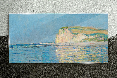 Seaside cliffs in daylight Wall art on glass