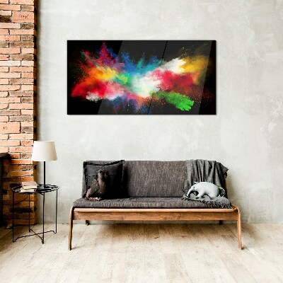 Expression of Colors in Motion Wall art on glass