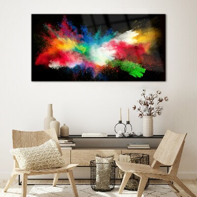 Expression of Colors in Motion Wall art on glass
