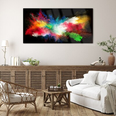 Expression of Colors in Motion Wall art on glass