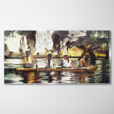 Water reflections of everyday life Wall art on glass
